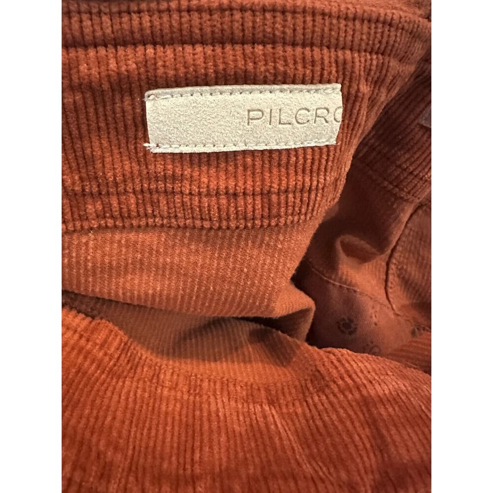 Anthropologie x PILCRO The Wanderer Corduroy Overalls Size 30 Distressed Orange - Picture 13 of 16